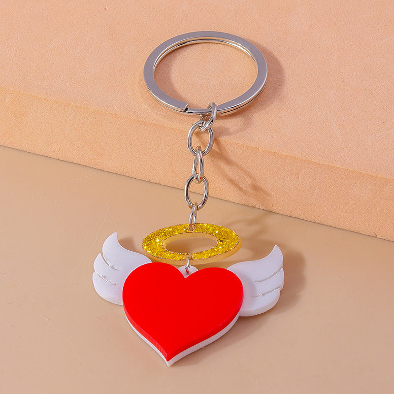 Wholesale Love Angel Cupid EKG Keychain